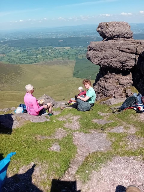 Lunch on the tops, with half of Tipperary below us